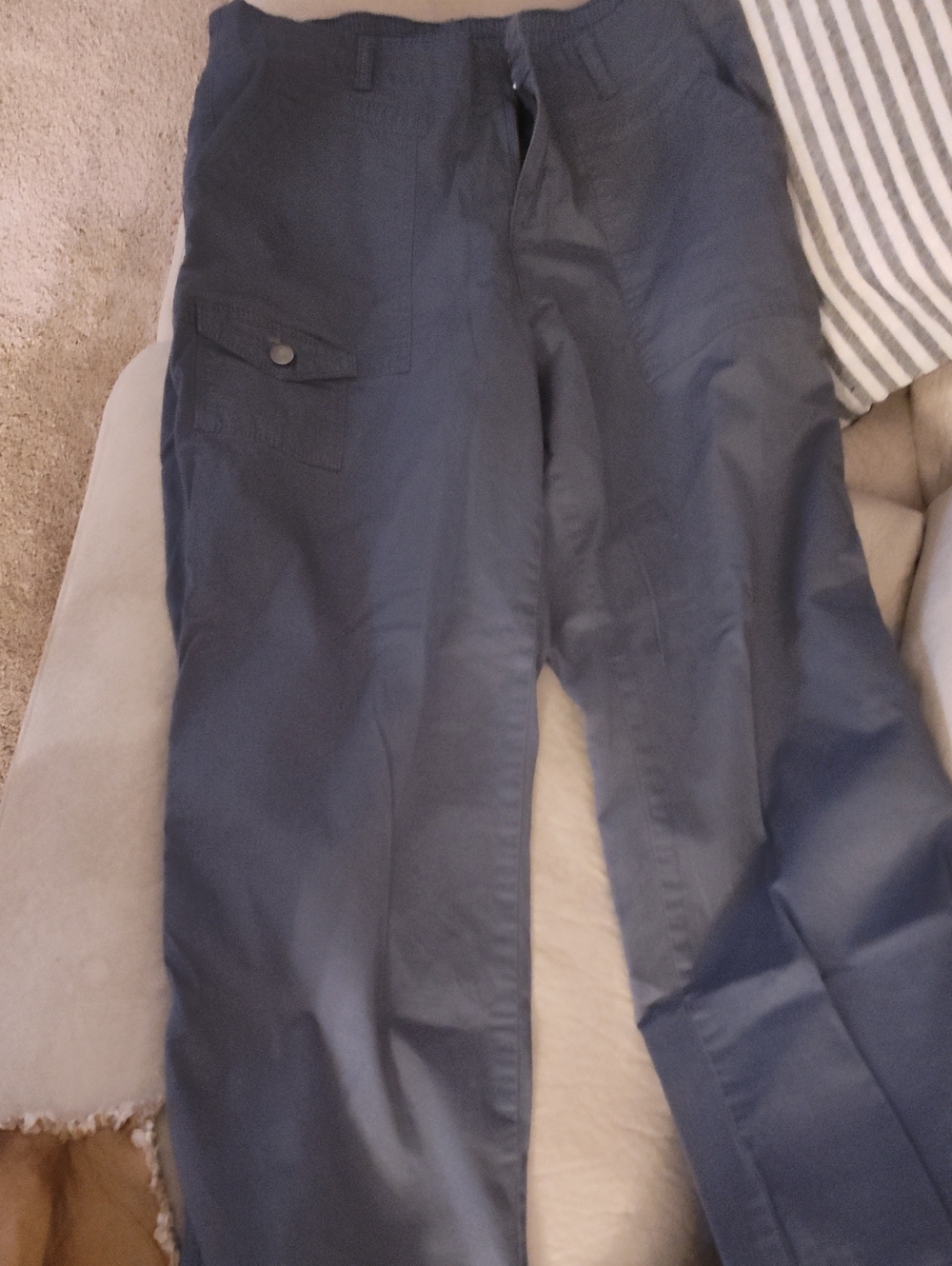 Time and Tru Women's Navy/GrayCargo Pants with Utility Pocket